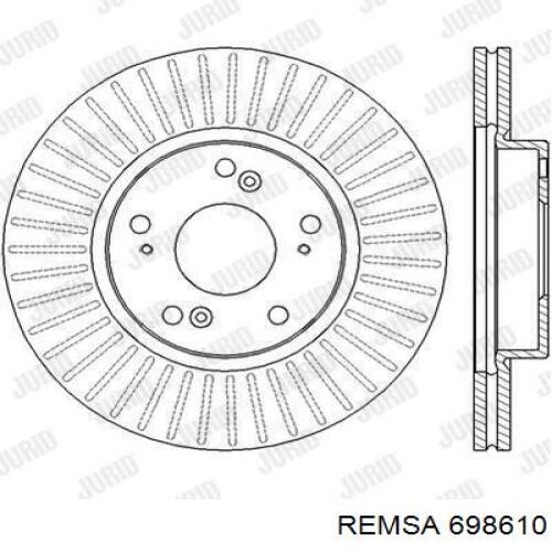 Передний тормозной диск Remsa 698610