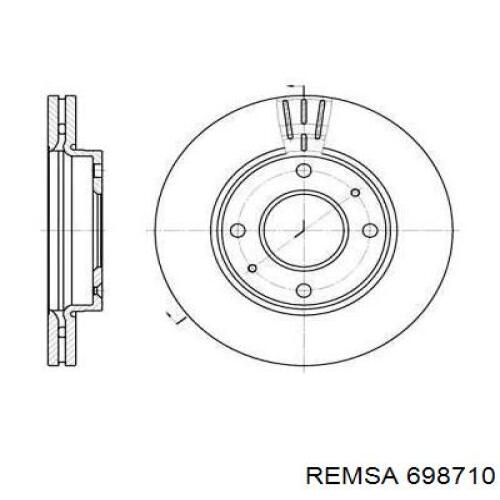 Передние тормозные диски 698710 Remsa