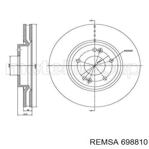 Купить 698810 Remsa Ротор тормозной