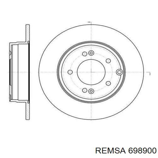 Диск тормозной задний REMSA 698900