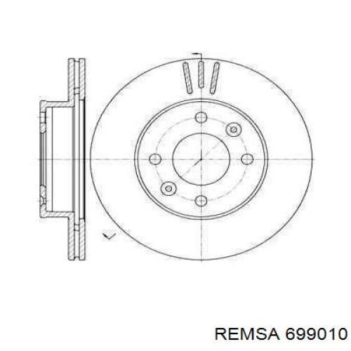 699010 Remsa Диск тормозной передний