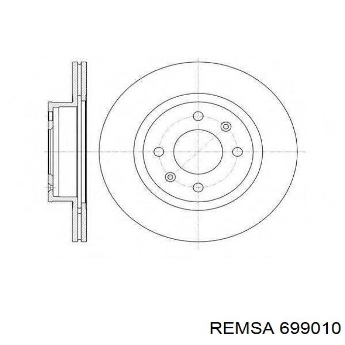 Передние тормозные диски 699010 Remsa