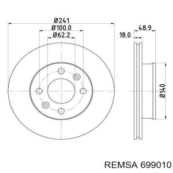 Тормоз дисковый передний Remsa 699010 цена, от 26.05 USD