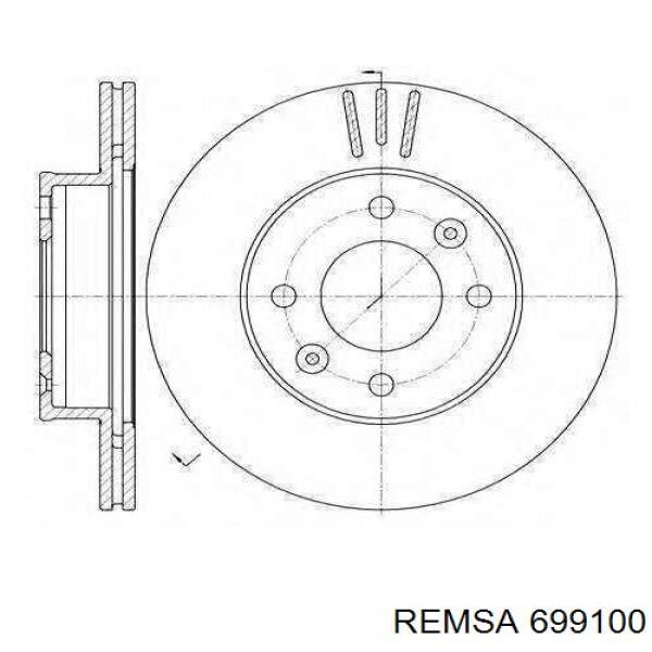 Тормозные диски 699100 Remsa