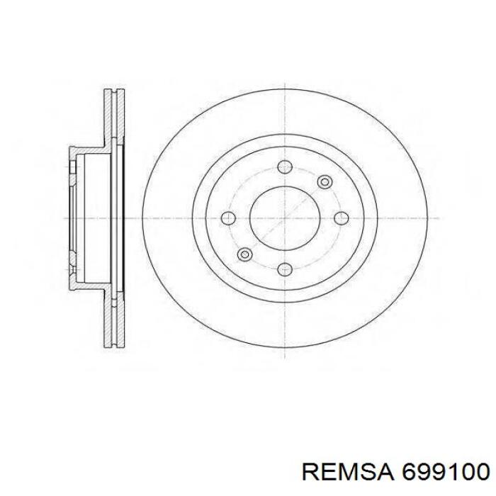 Задний дисковый тормоз Remsa 699100