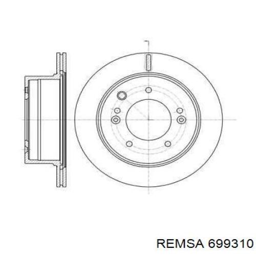 699310 Remsa диск тормозной задний
