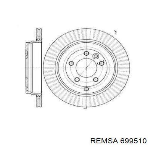 Тормозные диски 699510 Remsa