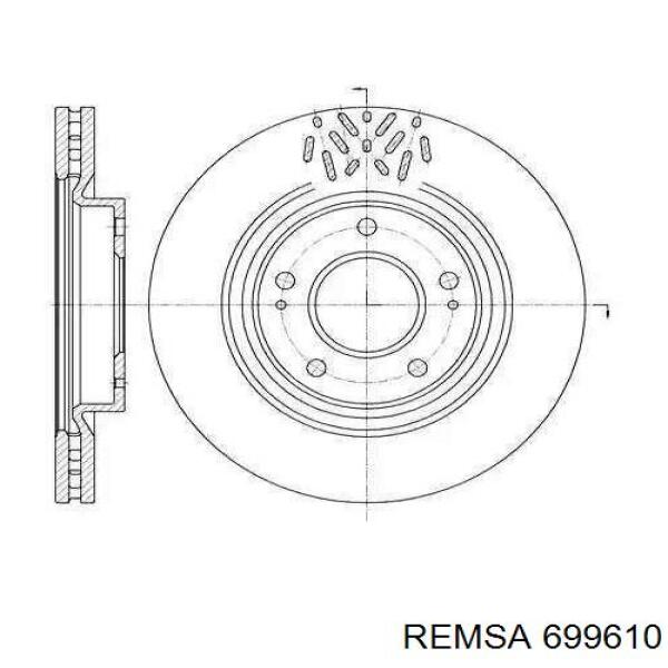 Передние тормозные диски 699610 Remsa