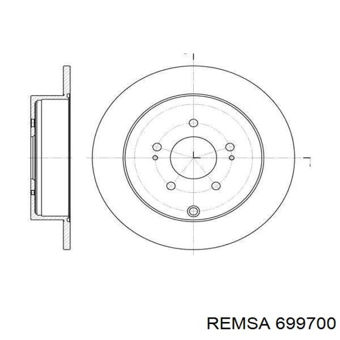 Тормозные диски 699700 Remsa