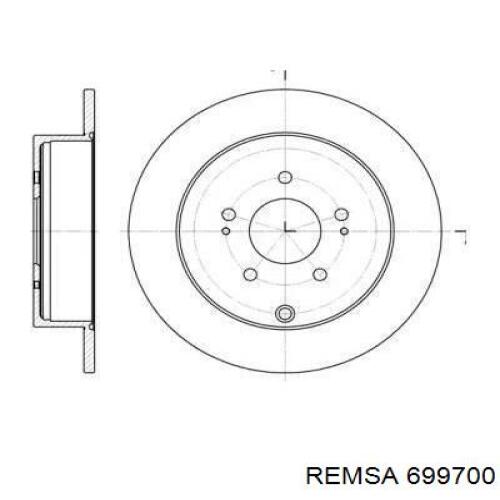 Купить 699700 Remsa Диск тормозной задний