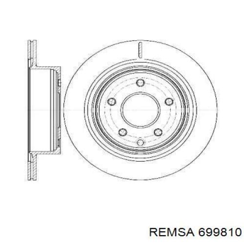 Купить 699810 Remsa Диск тормозной задний