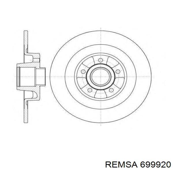 Тормозные диски 699920 Remsa