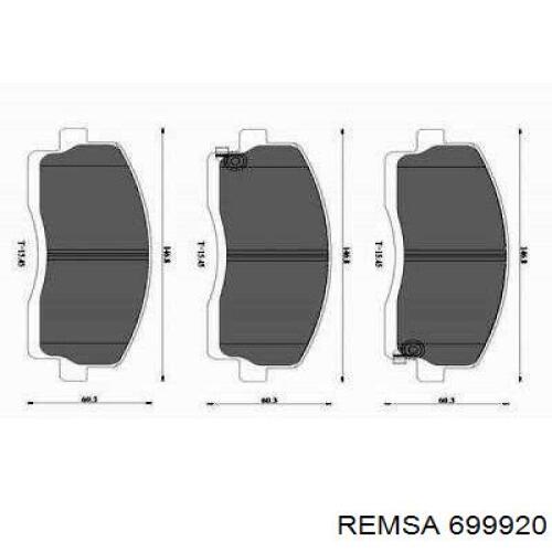 Задний дисковый тормоз Remsa 699920