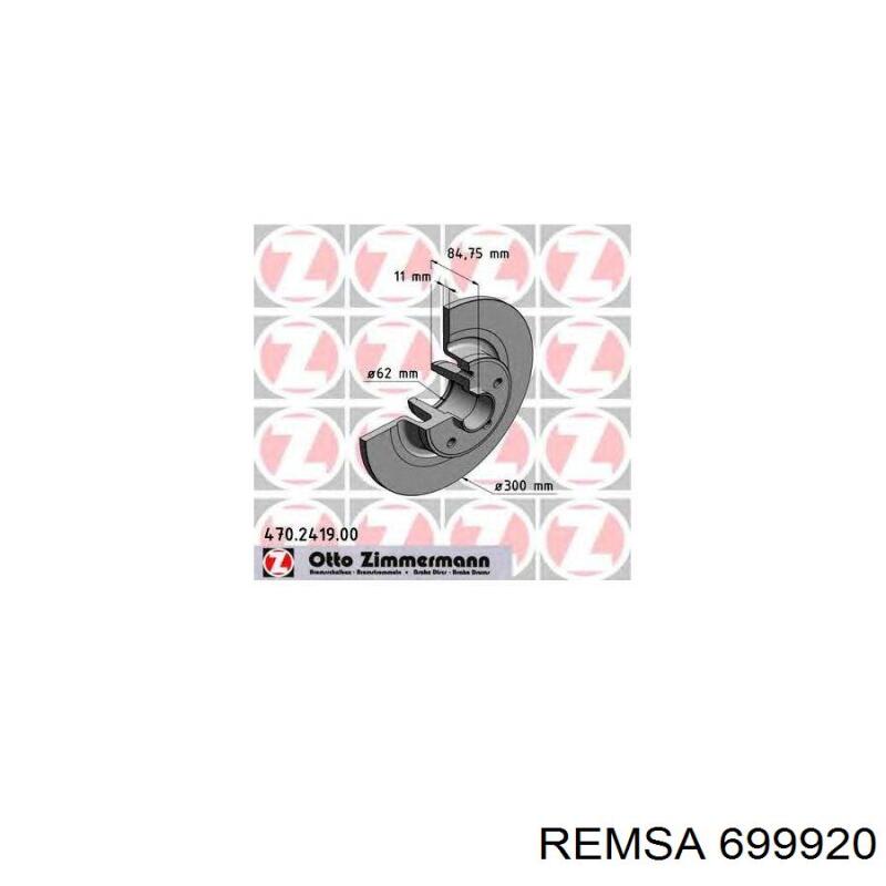 Задний тормозной диск Remsa 699920 цена, от 92.54 USD