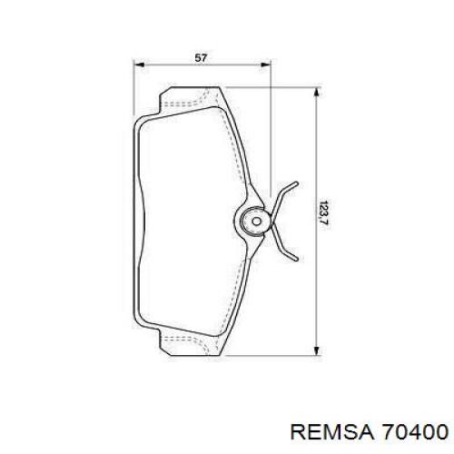 Передние тормозные колодки 70400 Remsa