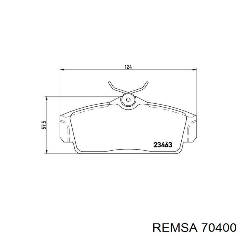 Тормозные колодки Remsa 70400