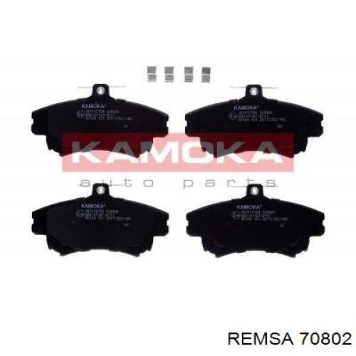 Передние тормозные колодки 70802 Remsa