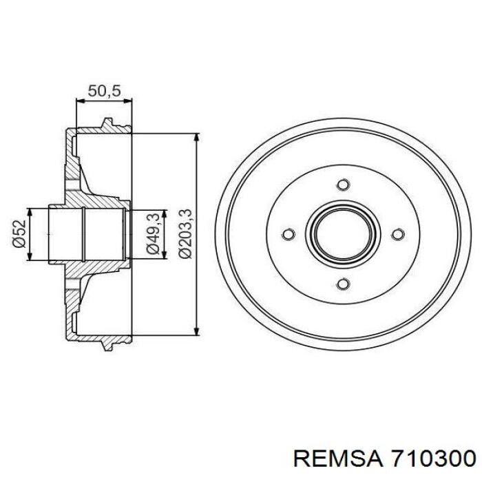 Тормозной барабан 710300 Remsa