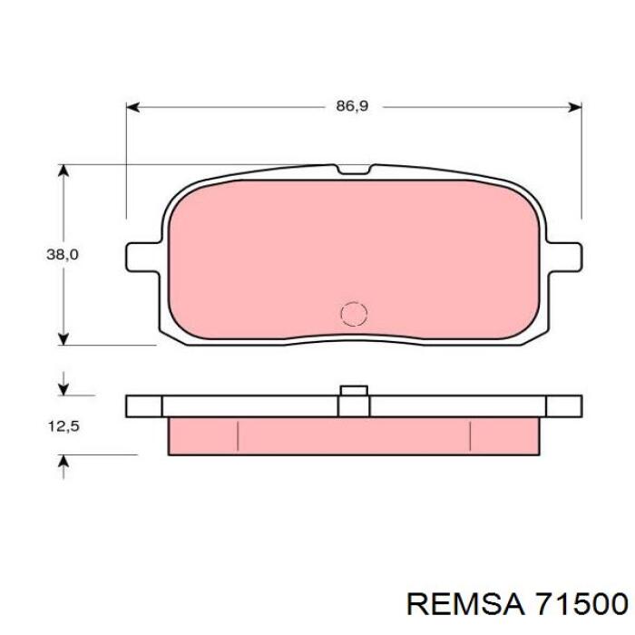 Задние тормозные колодки 71500 Remsa