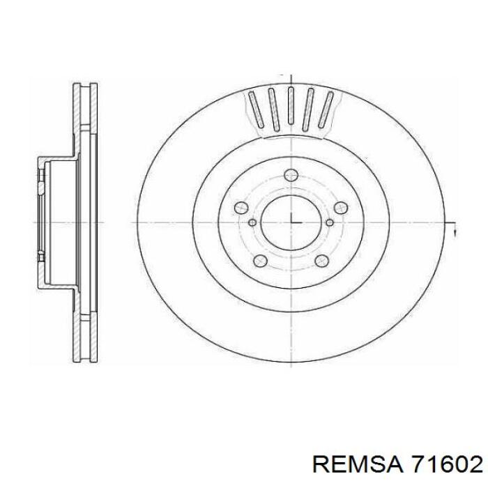 Передние тормозные колодки 71602 Remsa