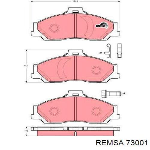 73001 Remsa Колодки передние