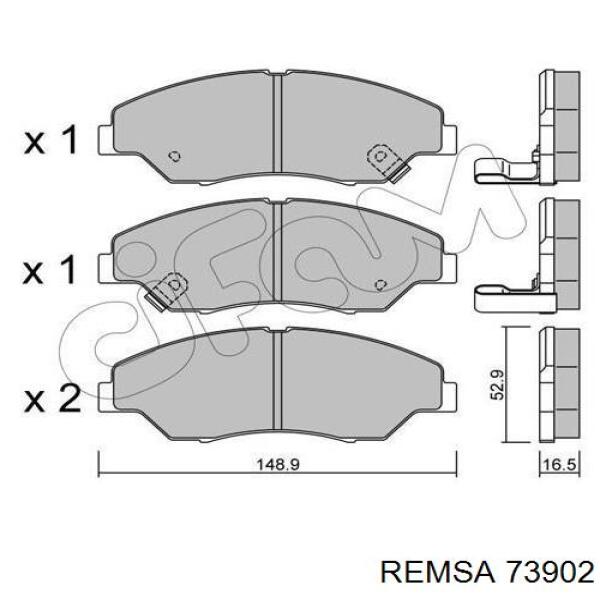 73902 Remsa передние тормозные колодки