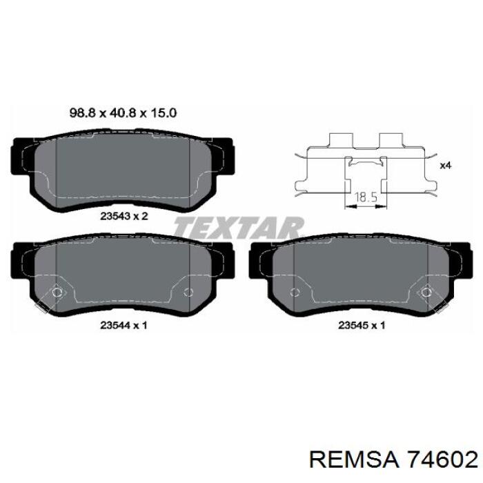 74602 Remsa Колодки тормозные дисковые комплект