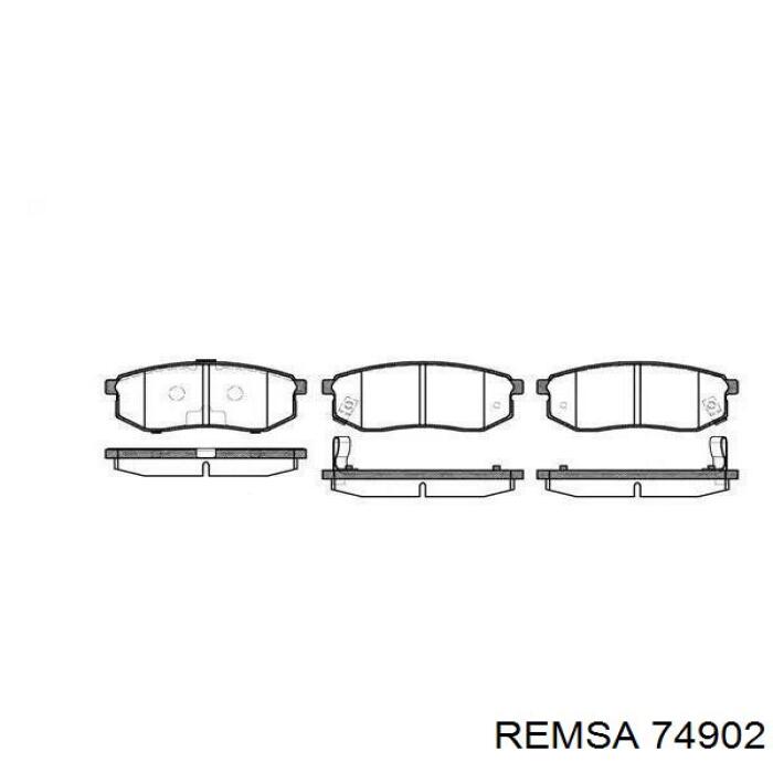 Задние тормозные колодки 74902 Remsa