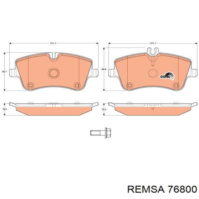 Колодки Remsa 76800 цена, от 18.84 USD