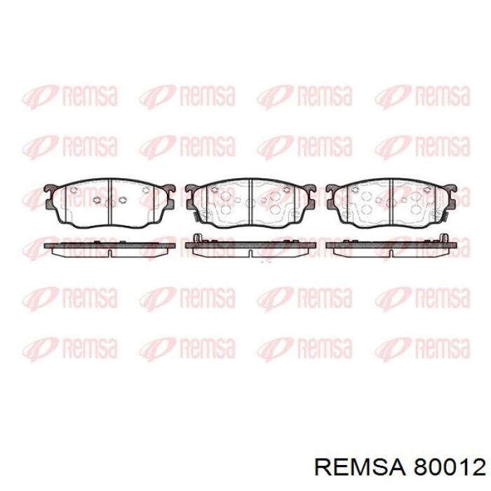 Передние тормозные колодки 80012 Remsa