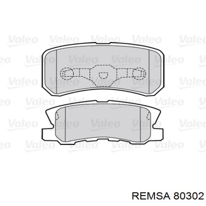 Задние дисковые колодки Remsa 80302