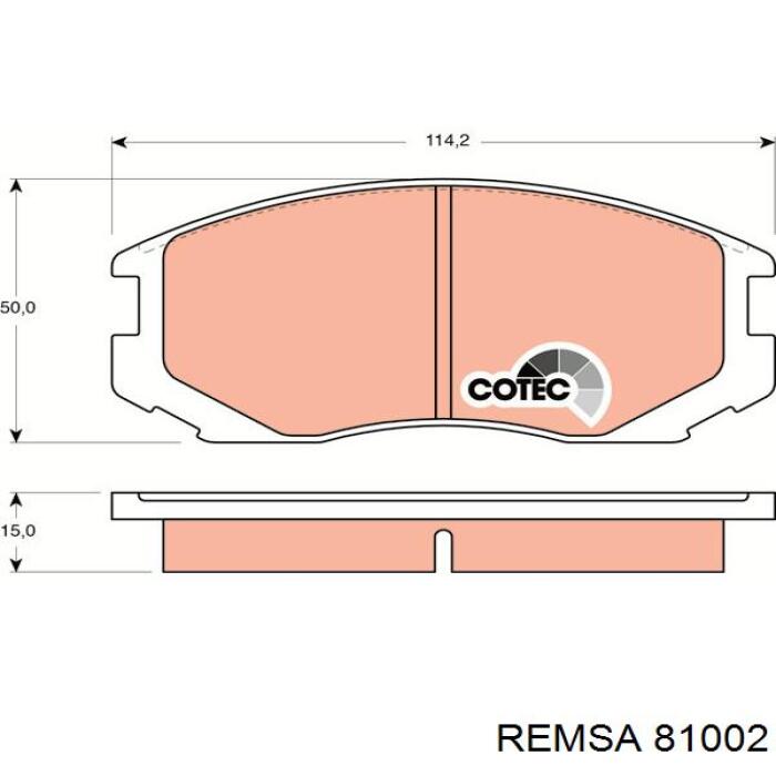 Колодки Remsa 81002 цена, от 25.37 USD
