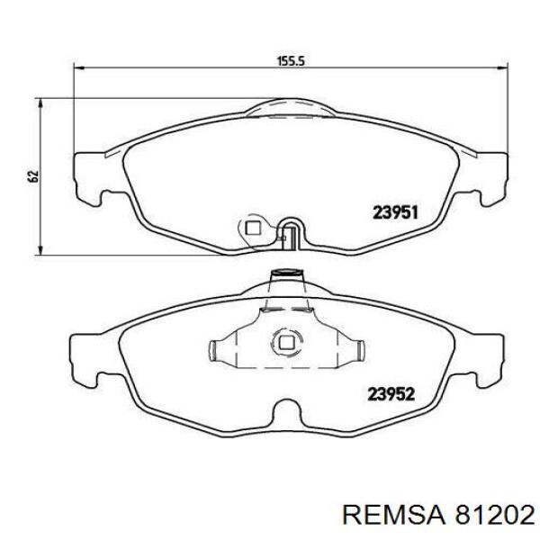 81202 Remsa Колодки передние