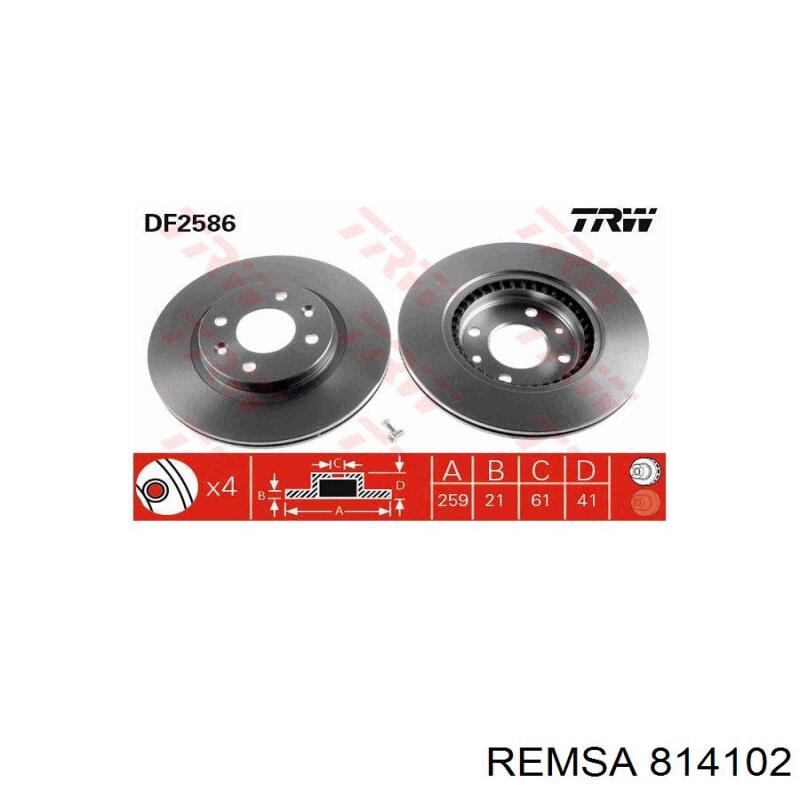 Ремкомплект передних тормозов Remsa 814102
