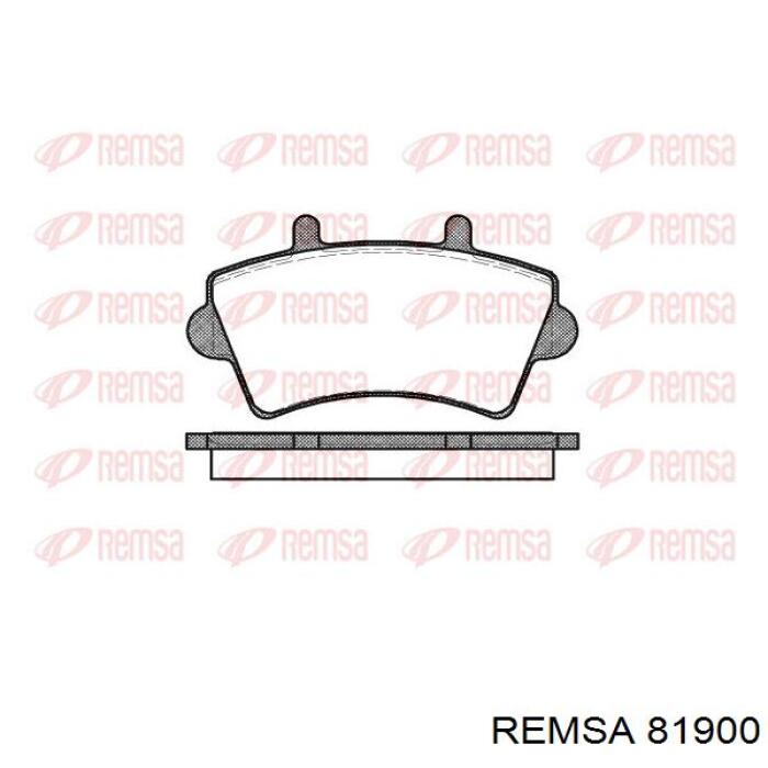 Передние тормозные колодки 81900 Remsa