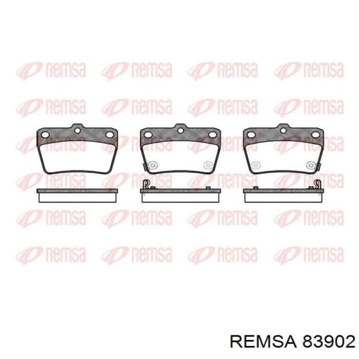 Задние тормозные колодки 83902 Remsa