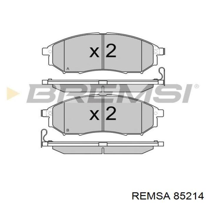 Передние тормозные колодки 85214 Remsa