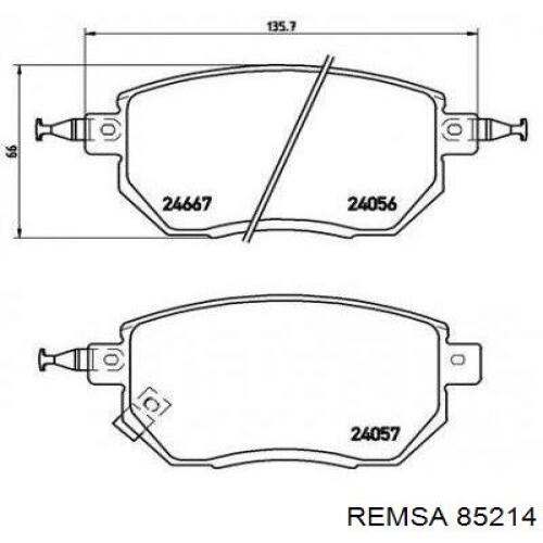 Колодки Remsa 85214 цена, от 34.10 USD