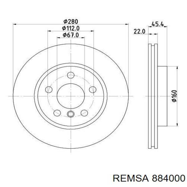 Disco do freio dianteiro Remsa 884000 preço, a partir de 157,87 USD
