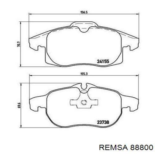 Тормозные колодки Remsa 88800