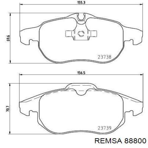 Колодки Remsa 88800 цена, от 20.96 USD