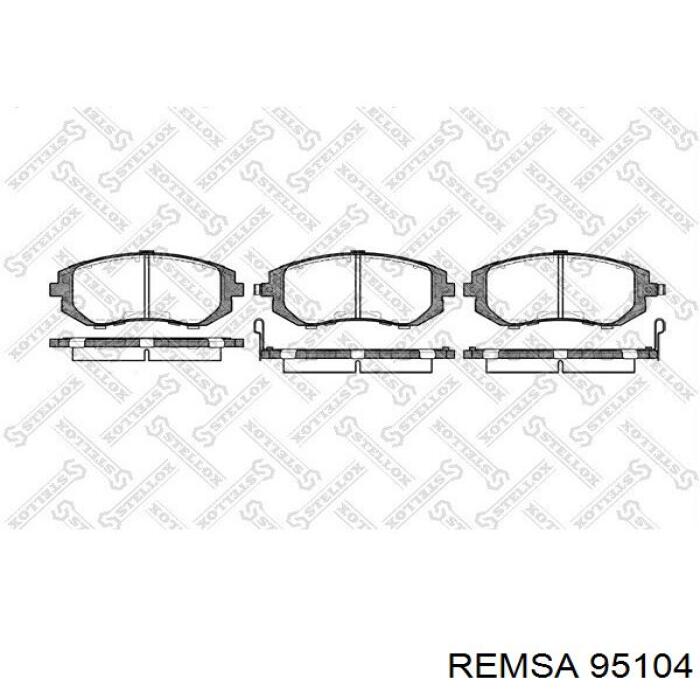 Передние тормозные колодки 95104 Remsa