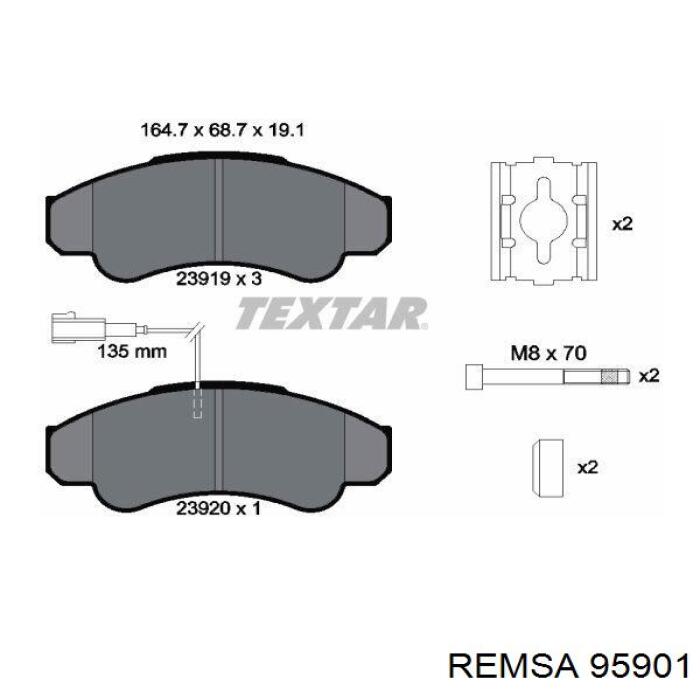 Тормозные колодки Remsa 95901