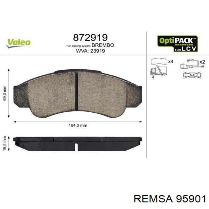 95901 Remsa Колодки передние
