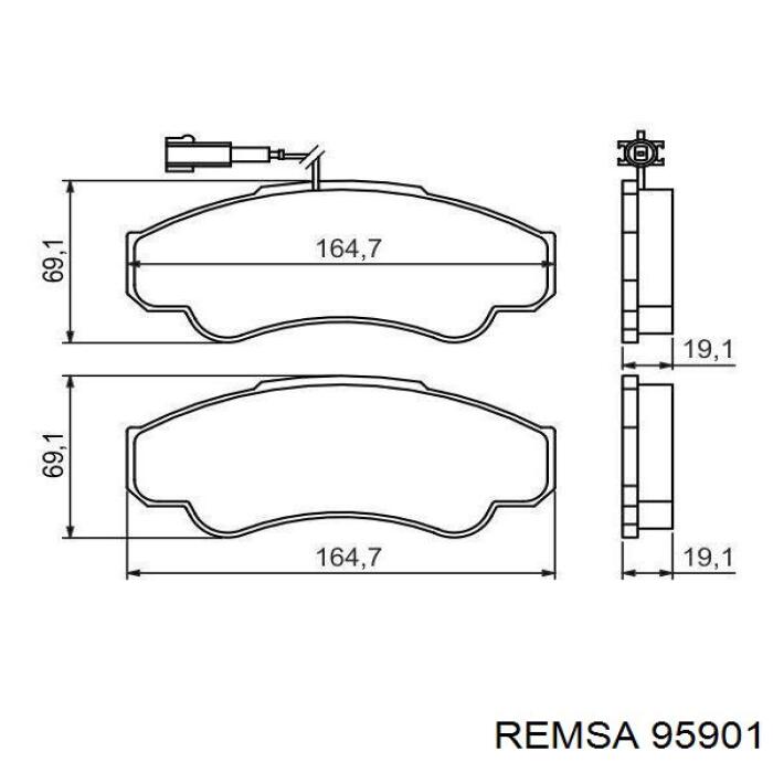 Колодки Remsa 95901 цена, от 23.58 USD