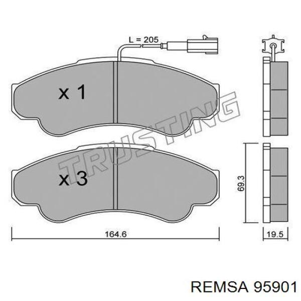 95901 Remsa Колодки передние