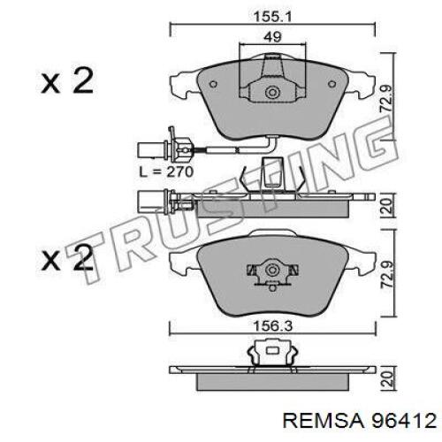 Колодки Remsa 96412 цена, от 42.29 USD