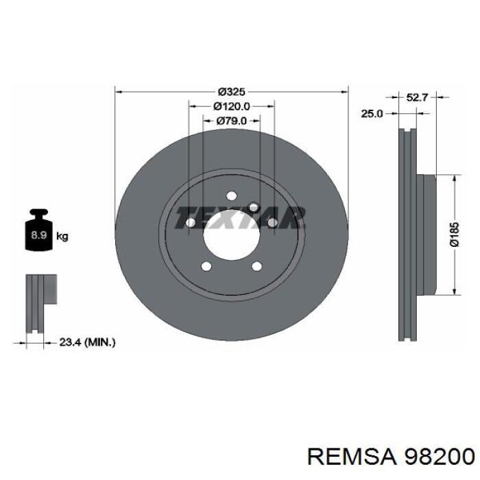 Передние тормозные колодки 98200 Remsa