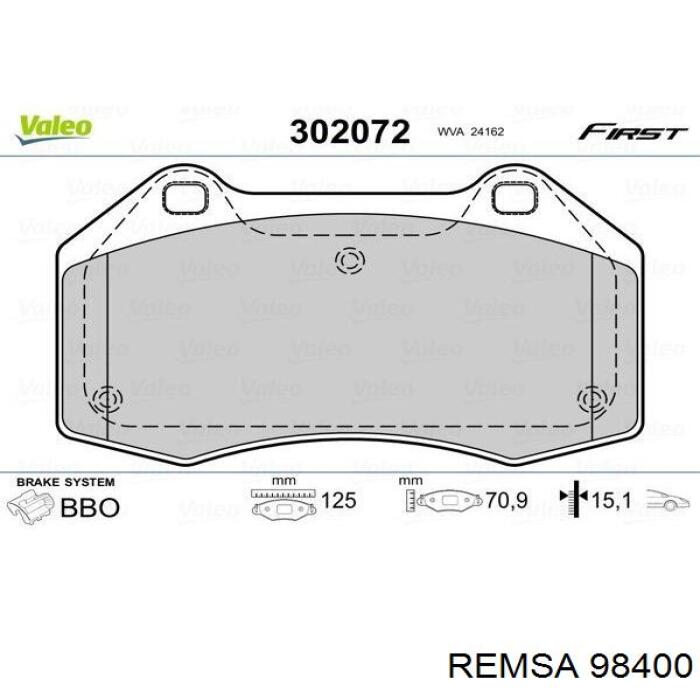 Колодки Remsa 98400 цена, от 21.40 USD