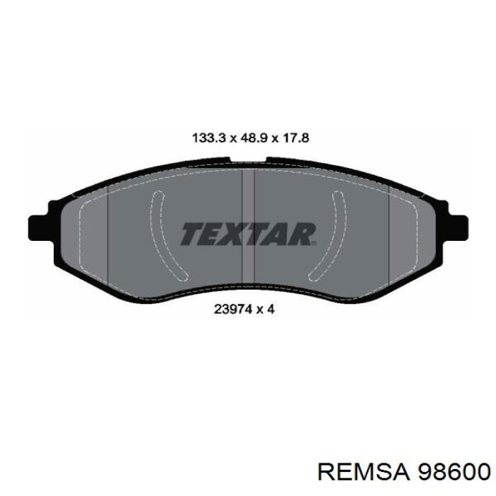 98600 Remsa Колодки передние